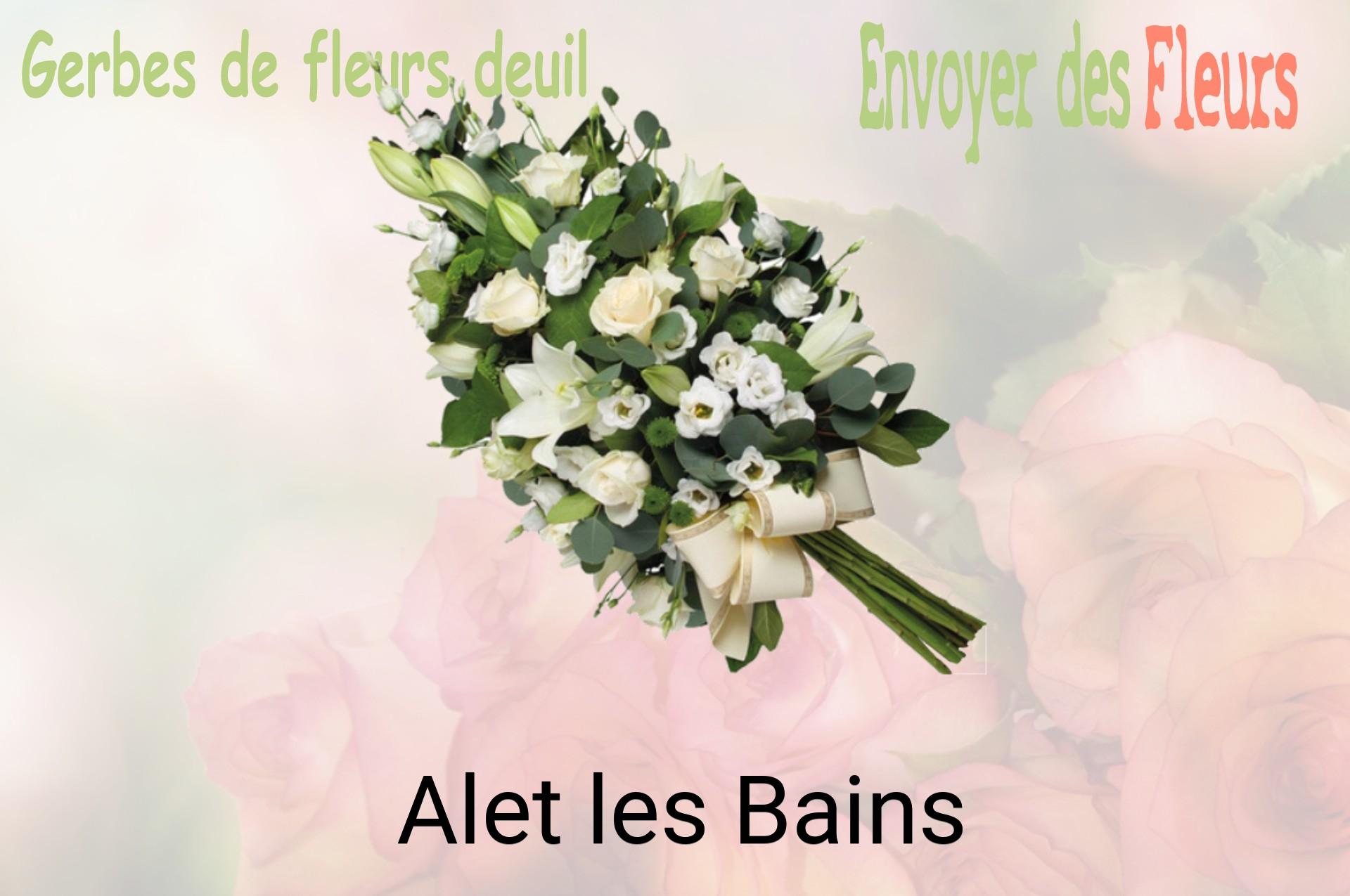 Gerbe de fleurs de deuil livrée à Alet-les-Bains